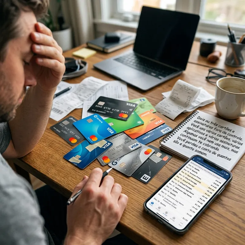 Dos o tres tarjetas y suscripciones sin control